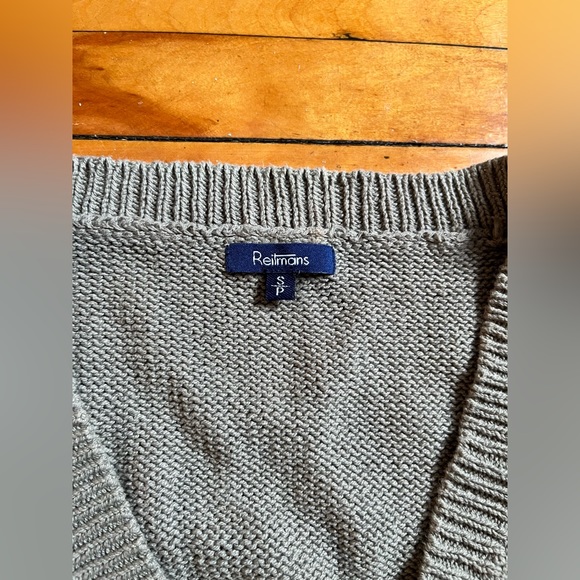 Sage green Vintage Knit sweater vest - Picture 4 of 4